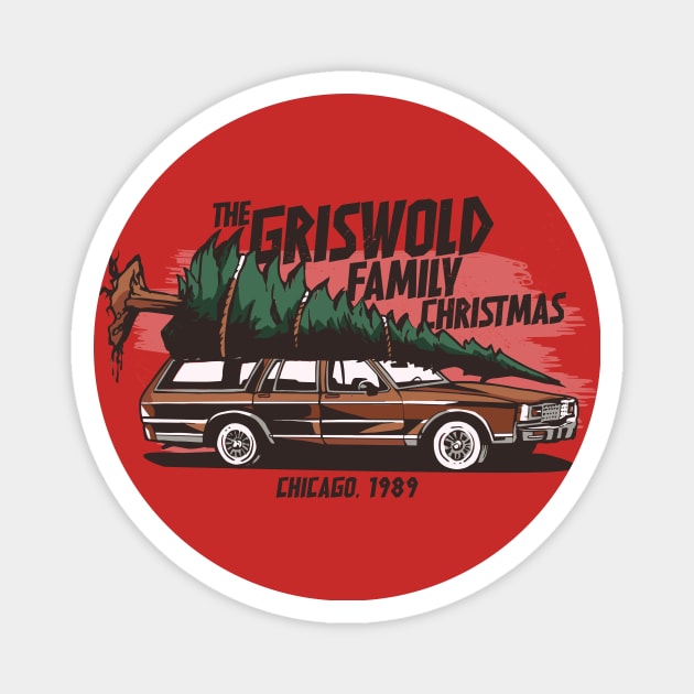 The Griswold Family Christmas Tree // Funny Christmas Graphic Magnet by SLAG_Creative